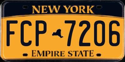 NY license plate FCP7206