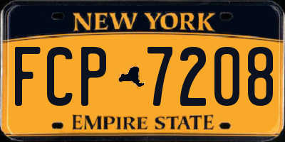 NY license plate FCP7208