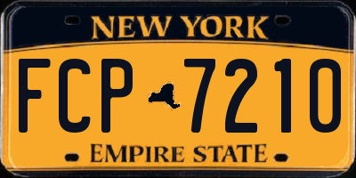 NY license plate FCP7210