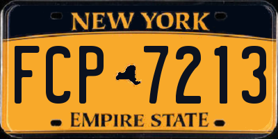 NY license plate FCP7213