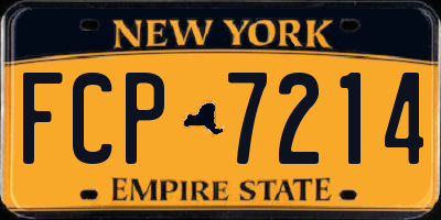 NY license plate FCP7214