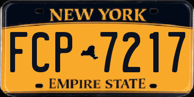 NY license plate FCP7217