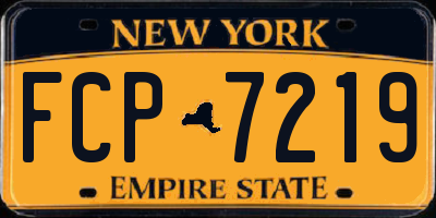 NY license plate FCP7219