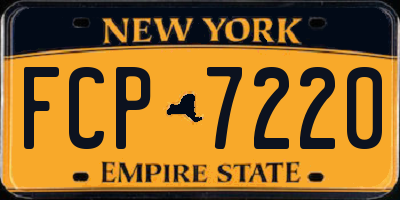 NY license plate FCP7220