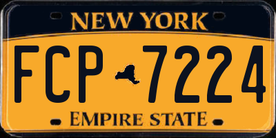 NY license plate FCP7224