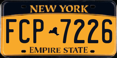 NY license plate FCP7226