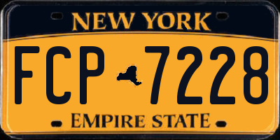 NY license plate FCP7228