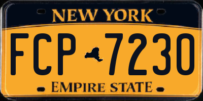 NY license plate FCP7230