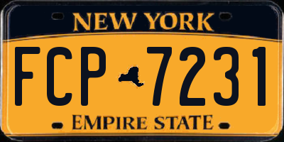 NY license plate FCP7231