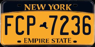 NY license plate FCP7236
