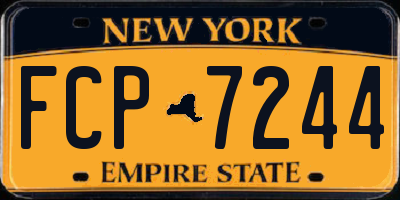 NY license plate FCP7244
