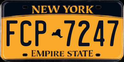 NY license plate FCP7247