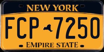 NY license plate FCP7250