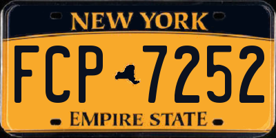NY license plate FCP7252