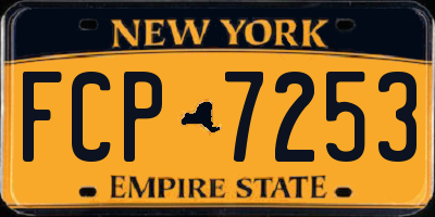 NY license plate FCP7253