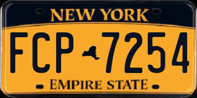 NY license plate FCP7254