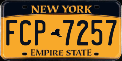 NY license plate FCP7257