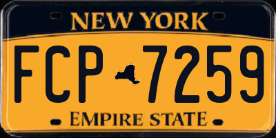 NY license plate FCP7259