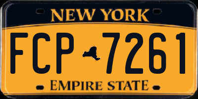 NY license plate FCP7261
