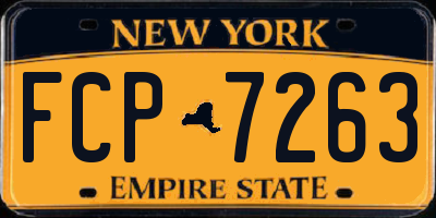 NY license plate FCP7263
