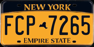 NY license plate FCP7265