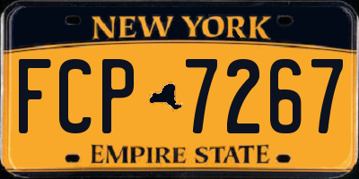 NY license plate FCP7267