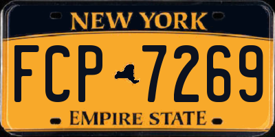 NY license plate FCP7269