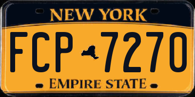 NY license plate FCP7270