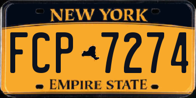 NY license plate FCP7274