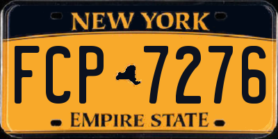 NY license plate FCP7276