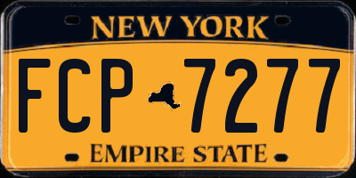 NY license plate FCP7277