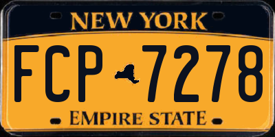 NY license plate FCP7278