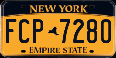 NY license plate FCP7280