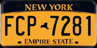 NY license plate FCP7281