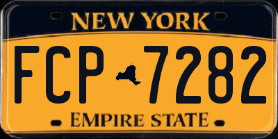 NY license plate FCP7282