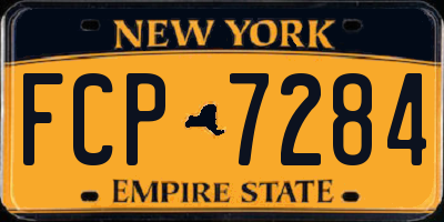 NY license plate FCP7284