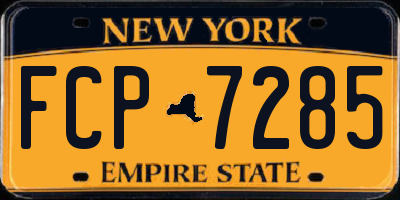NY license plate FCP7285