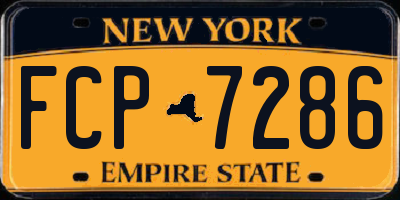 NY license plate FCP7286