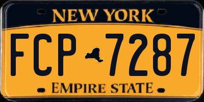 NY license plate FCP7287