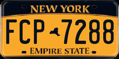 NY license plate FCP7288
