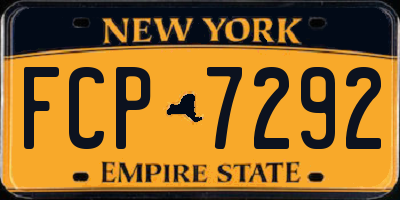 NY license plate FCP7292