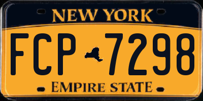 NY license plate FCP7298