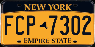 NY license plate FCP7302