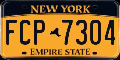 NY license plate FCP7304