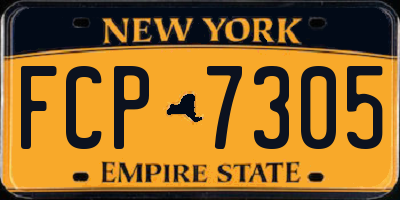 NY license plate FCP7305