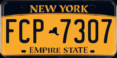 NY license plate FCP7307