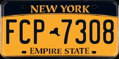 NY license plate FCP7308
