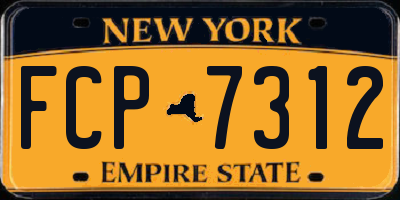 NY license plate FCP7312