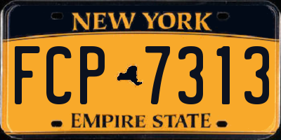 NY license plate FCP7313