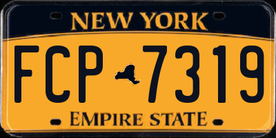 NY license plate FCP7319
